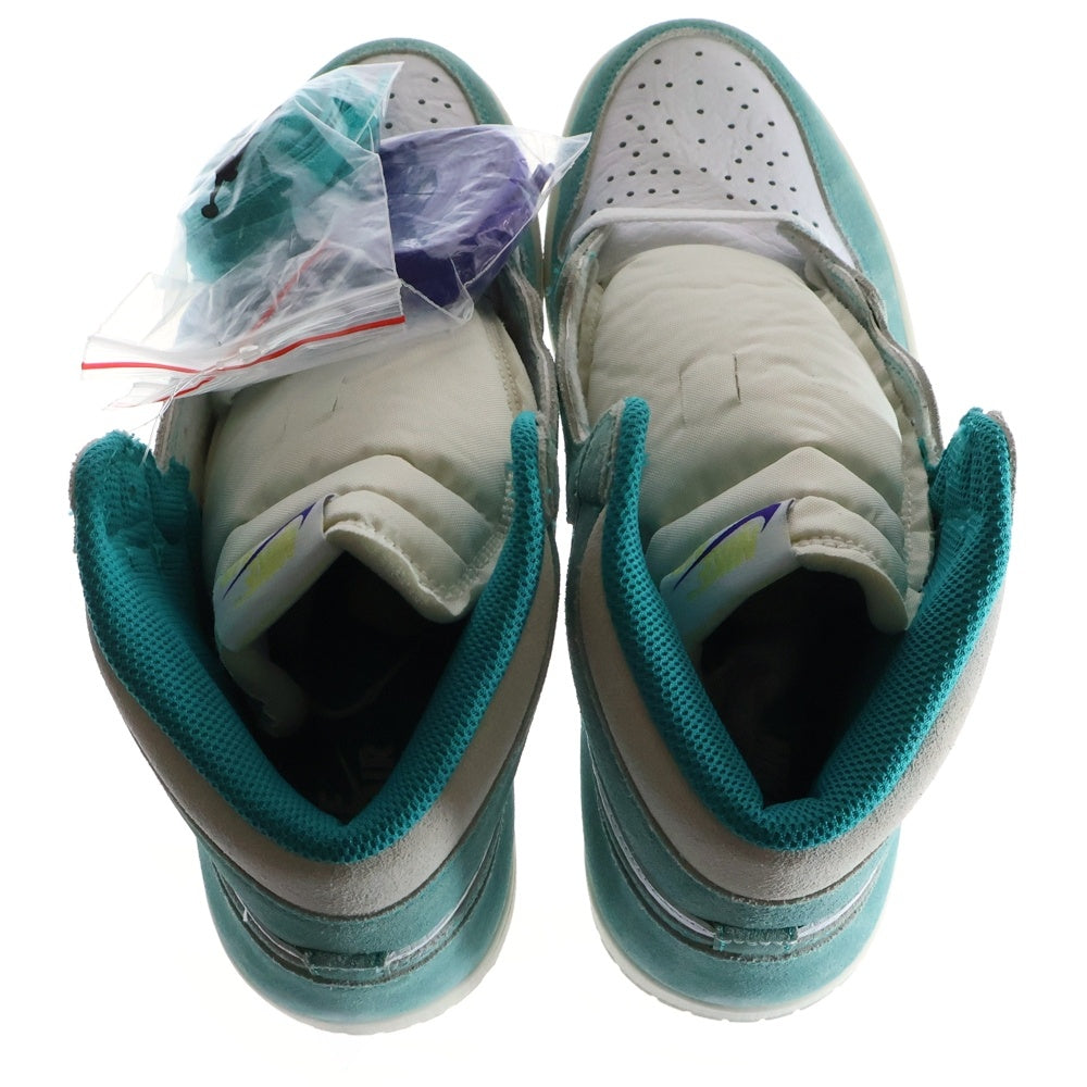NIKE(ナイキ) AIR JORDAN 1 RETRO HIGH OG TURBO GREEN エアジョーダン1 ターボグリーン ハイカットスニーカー ライトブルー/ホワイト US9.5/27.5cm 555088-311