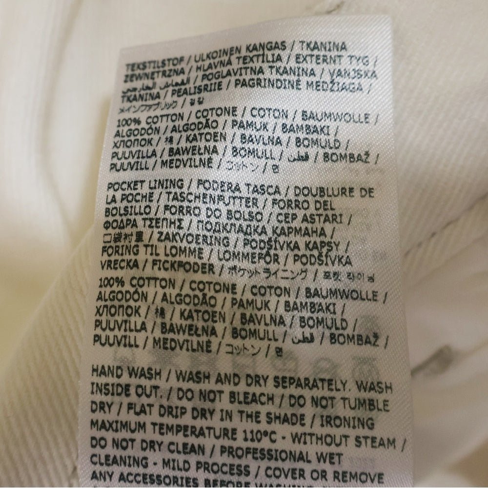Maison Margiela 1(メゾンマルジェラ) スラッシュディテール カットオフ デニムパンツ ジーンズ ホワイト レディース S51LA0106 S47399