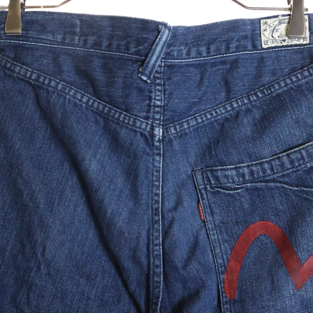 EVISU(エビス) YAMANE ヤマネ ワンポケット ボランフライ デニムショーツ ハーフパンツ インディゴ