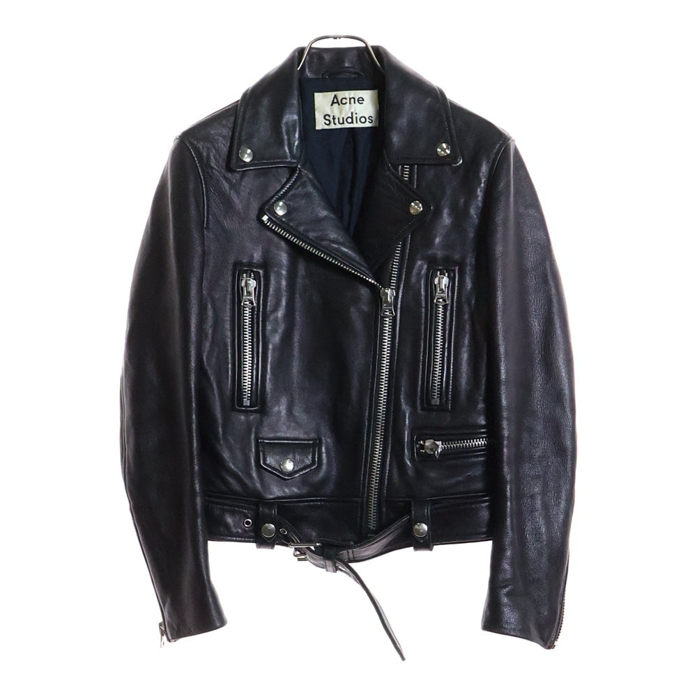 Acne Studios(アクネ ストゥディオズ) MOCK LEATHER JACKET モック ライダースジャケット レザージャケット ブラック