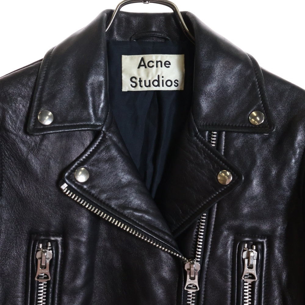 Acne Studios(アクネ ストゥディオズ) MOCK LEATHER JACKET モック ライダースジャケット レザージャケット ブラック