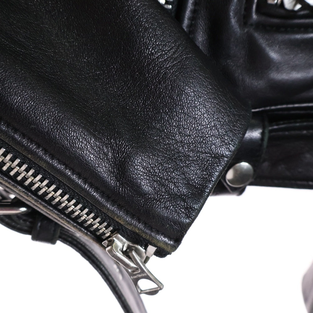 Acne Studios(アクネ ストゥディオズ) MOCK LEATHER JACKET モック ライダースジャケット レザージャケット ブラック