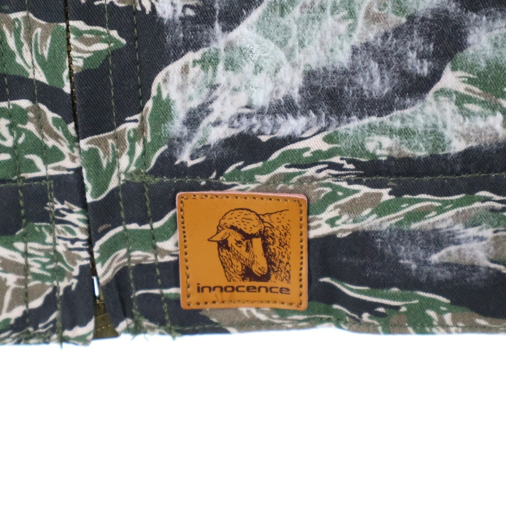 Innocence NYC(イノセンス) 24AW CAMO WORK JACKET 総柄迷彩 カモワークジャケット キルティング フライトジャケット カーキ