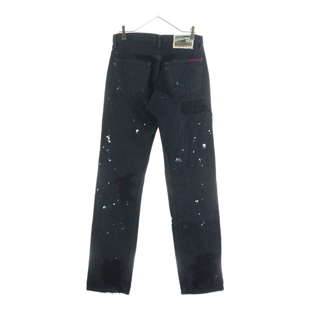 Innocence NYC(イノセンス) DESTROY DENIM PANTS ダメージ加工 デトロイト デニムパンツ ブラック