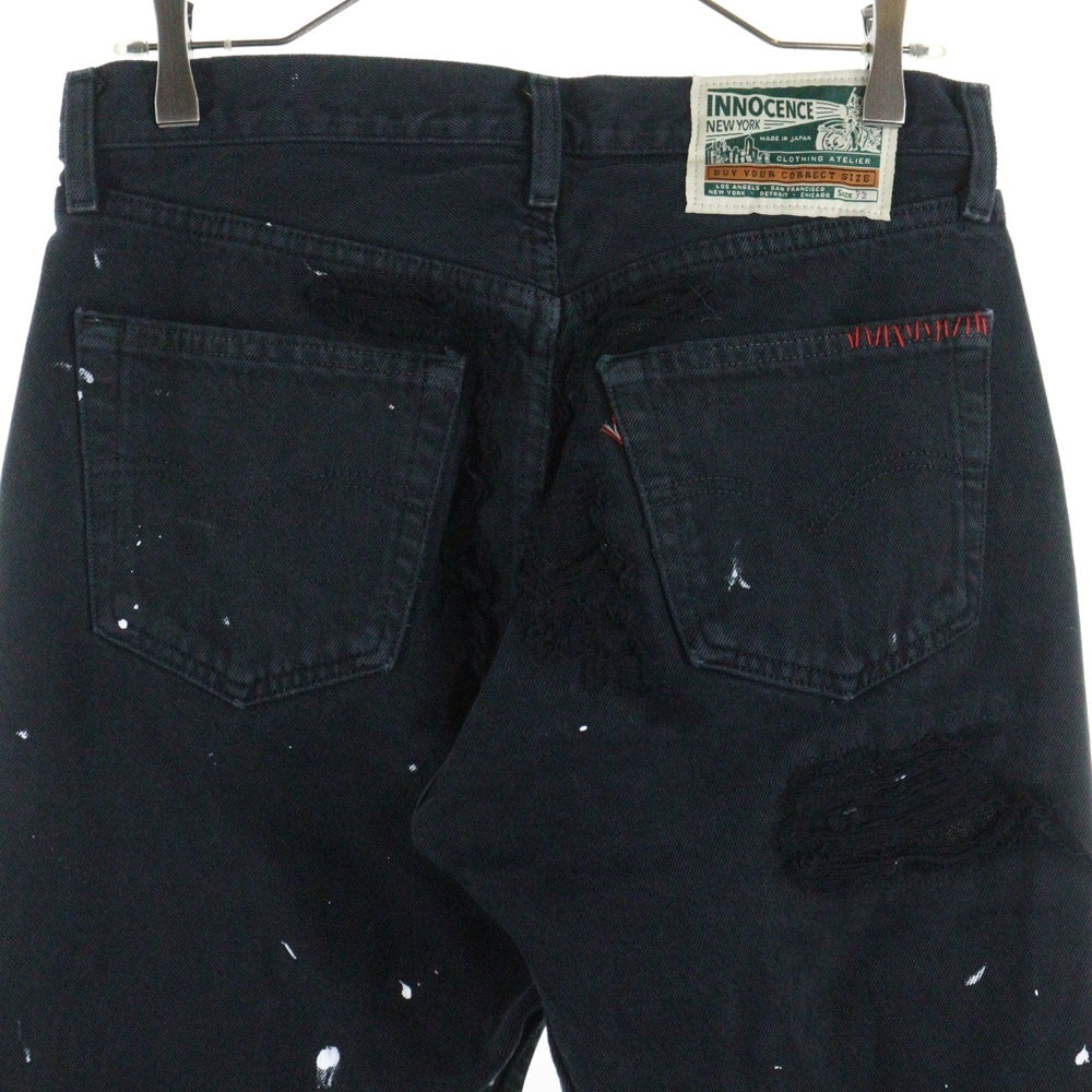 Innocence NYC(イノセンス) DESTROY DENIM PANTS ダメージ加工 デトロイト デニムパンツ ブラック