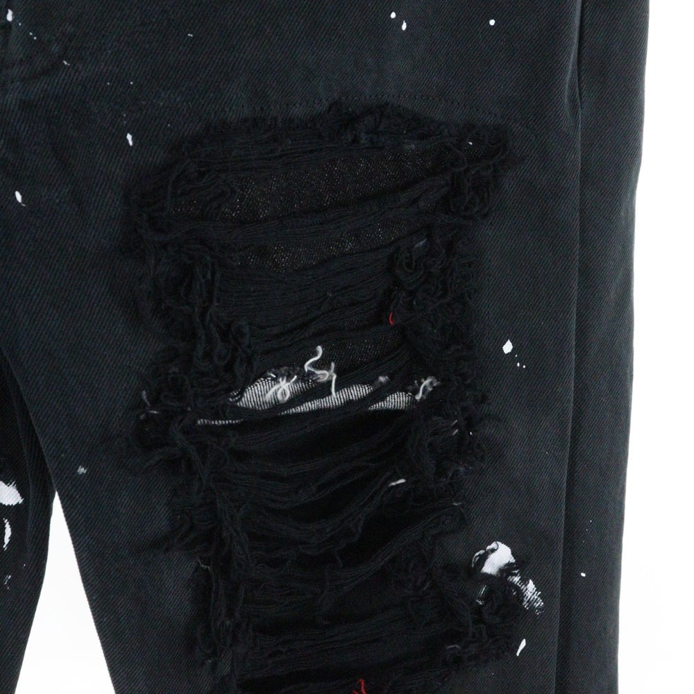 Innocence NYC(イノセンス) DESTROY DENIM PANTS ダメージ加工 デトロイト デニムパンツ ブラック