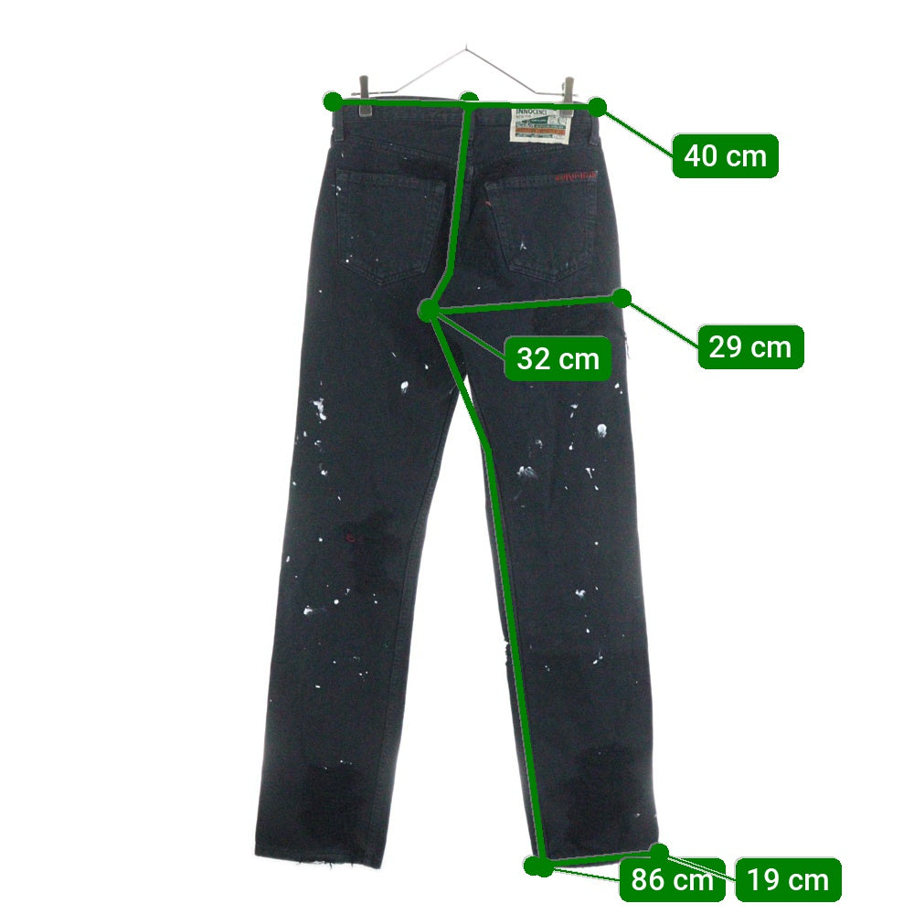 Innocence NYC(イノセンス) DESTROY DENIM PANTS ダメージ加工 デトロイト デニムパンツ ブラック