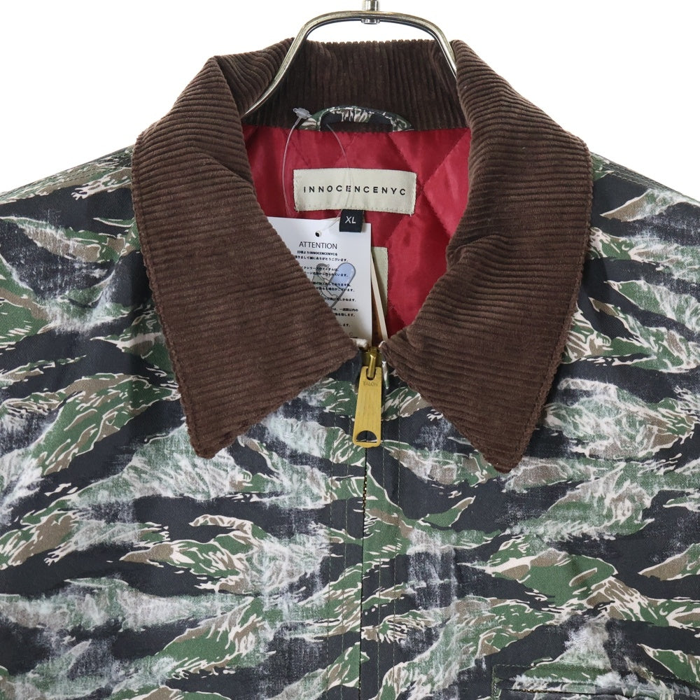 Innocence NYC(イノセンス) 24AW CAMO WORK JACKET 総柄迷彩 カモワークジャケット キルティング フライトジャケット カーキ