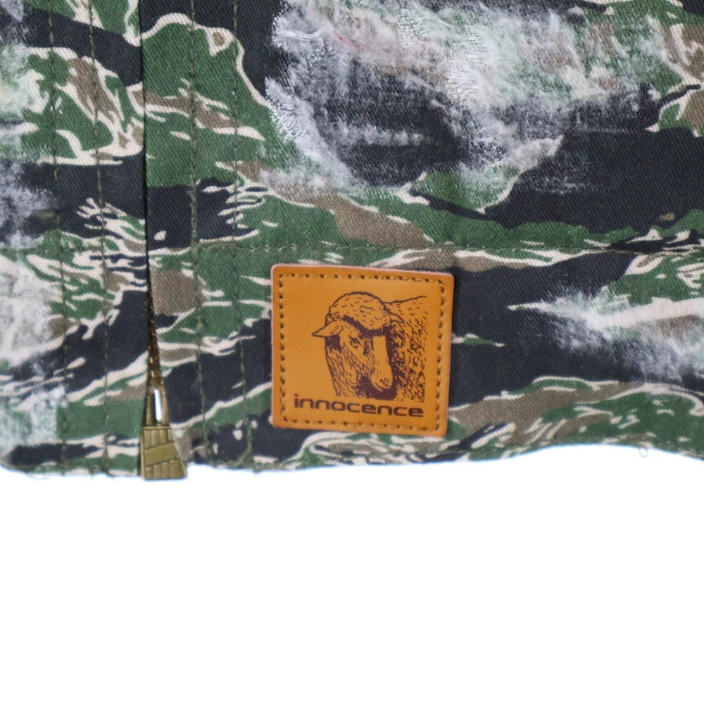 Innocence NYC(イノセンス) 24AW CAMO WORK JACKET 総柄迷彩 カモワークジャケット キルティング フライトジャケット カーキ