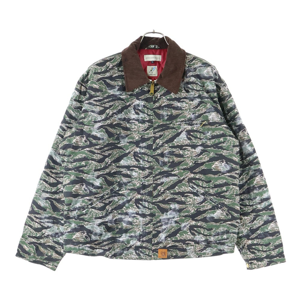Innocence NYC(イノセンス) 24AW CAMO WORK JACKET 総柄迷彩 カモワークジャケット キルティング フライトジャケット カーキ