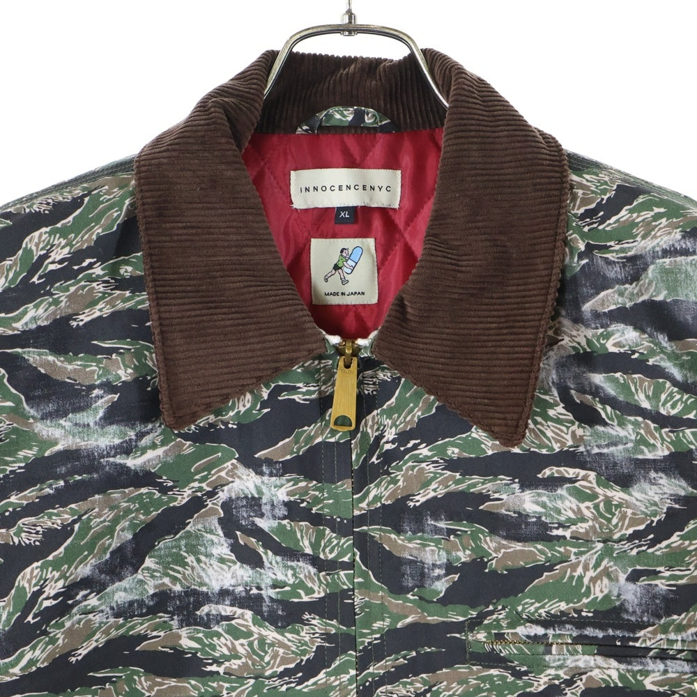 Innocence NYC(イノセンス) 24AW CAMO WORK JACKET 総柄迷彩 カモワークジャケット キルティング フライトジャケット カーキ