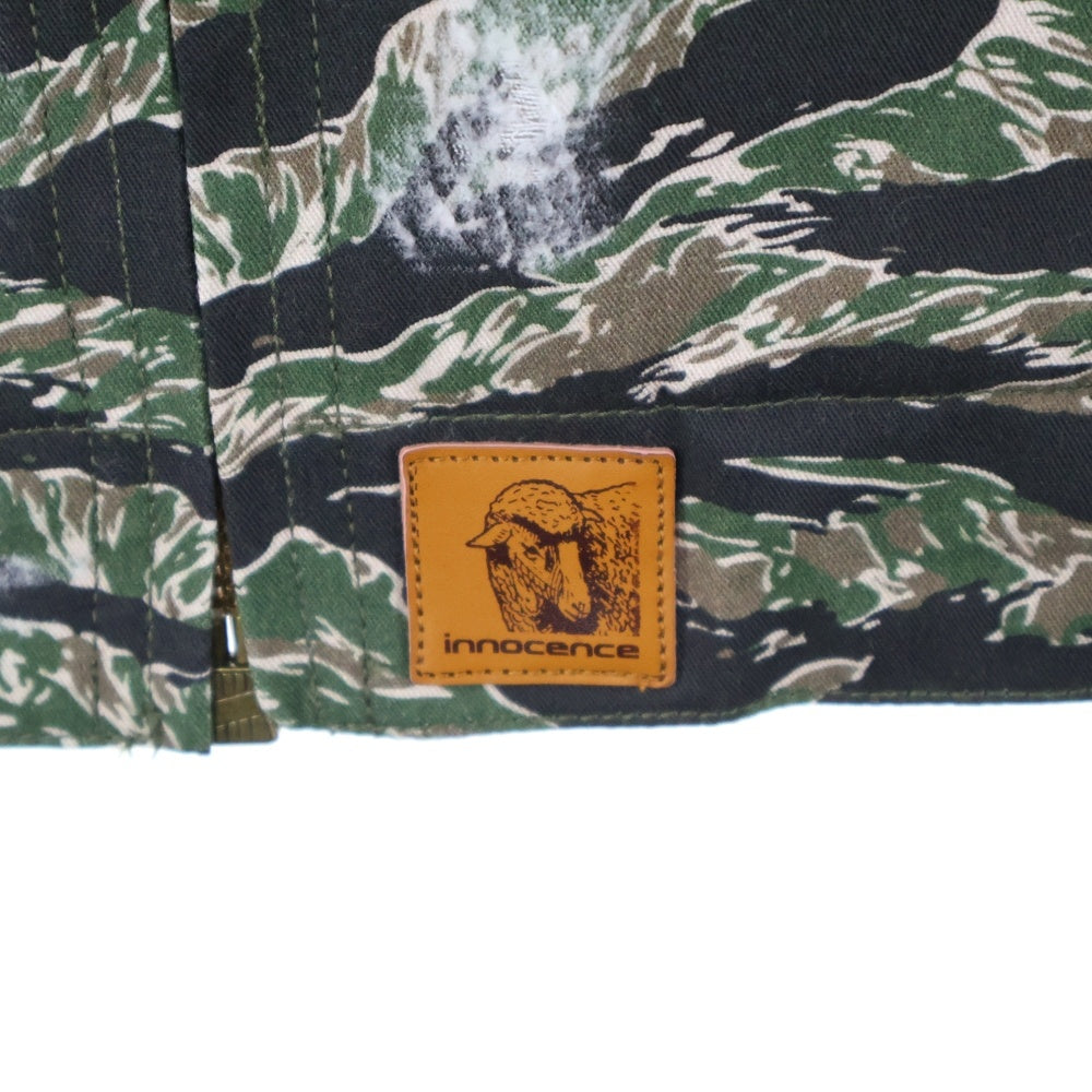 Innocence NYC(イノセンス) 24AW CAMO WORK JACKET 総柄迷彩 カモワークジャケット キルティング フライトジャケット カーキ