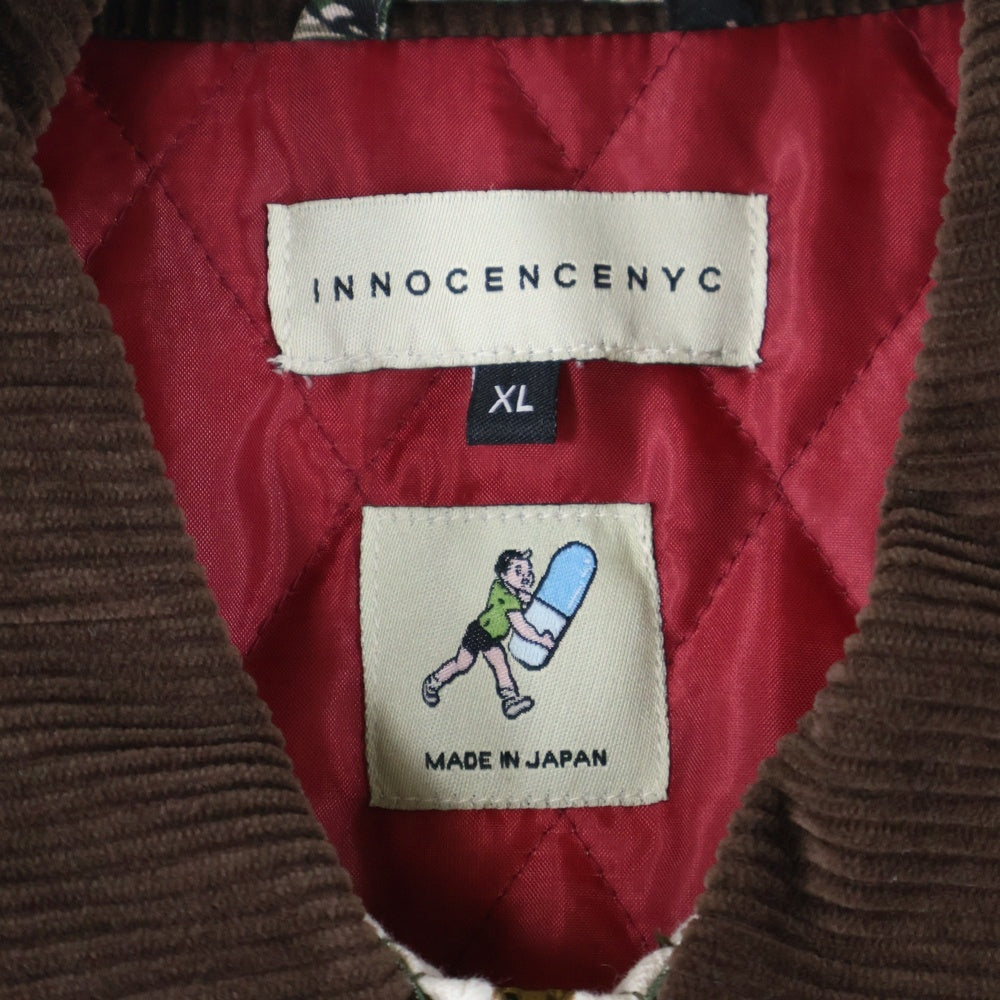Innocence NYC(イノセンス) 24AW CAMO WORK JACKET 総柄迷彩 カモワークジャケット キルティング フライトジャケット カーキ