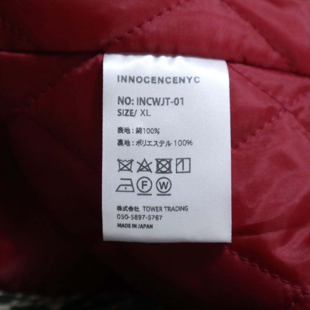 Innocence NYC(イノセンス) 24AW CAMO WORK JACKET 総柄迷彩 カモワークジャケット キルティング フライトジャケット カーキ