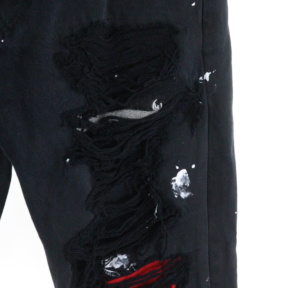 Innocence NYC(イノセンス) DESTROY DENIM PANTS ダメージ加工 デトロイト デニムパンツ ブラック