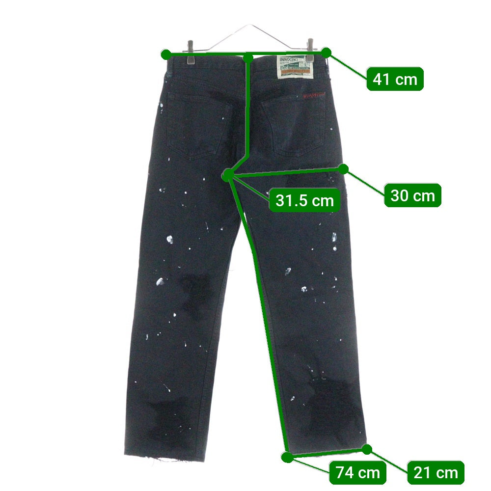 Innocence NYC(イノセンス) DESTROY DENIM PANTS ダメージ加工 デトロイト デニムパンツ ブラック