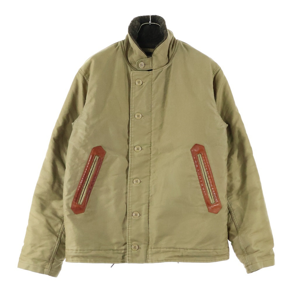 TROPHY CLOTHING(トロフィークロージング) 裏地ボア ジップアップ デッキジャケット ベージュ