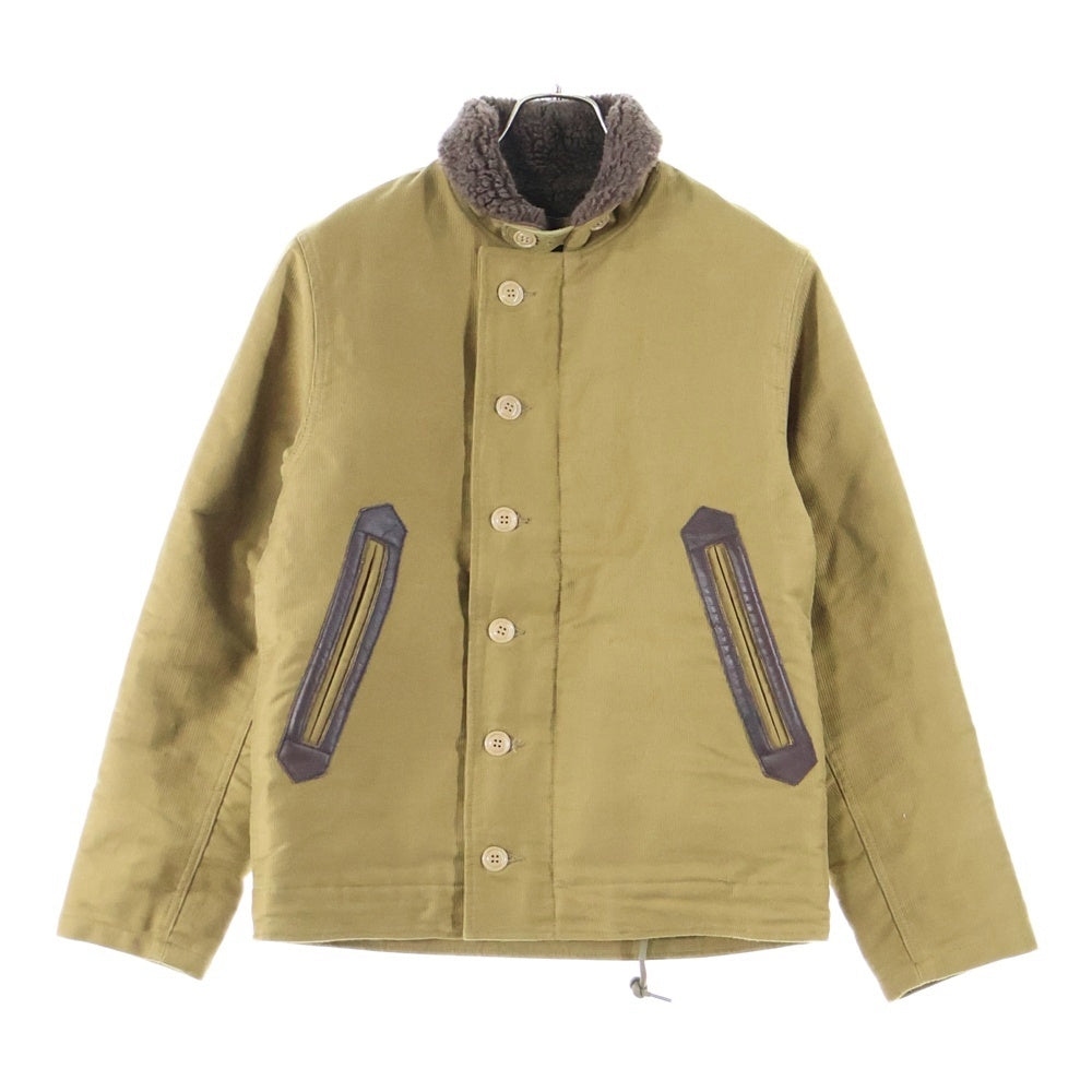 TROPHY CLOTHING(トロフィークロージング) 裏地ボア ジップアップ デッキジャケット ブラウン
