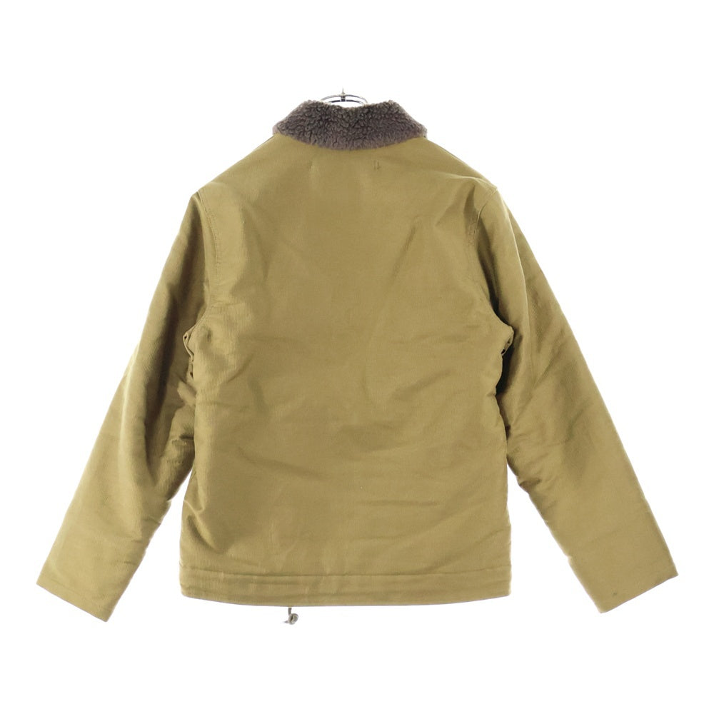 TROPHY CLOTHING(トロフィークロージング) 裏地ボア ジップアップ デッキジャケット ブラウン
