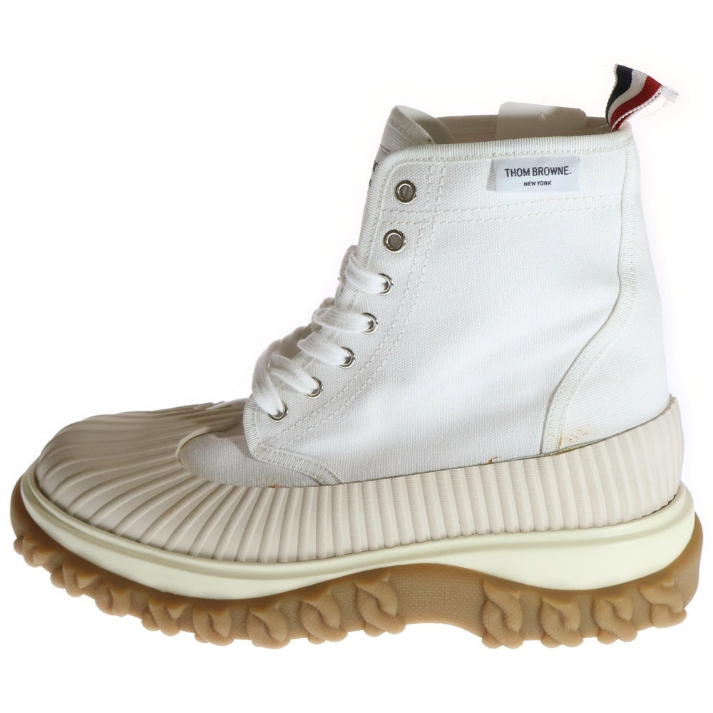 THOM BROWNE(トムブラウン) Longwing Duck ロングウィングダック チェルシーレースアップブーツ ホワイト