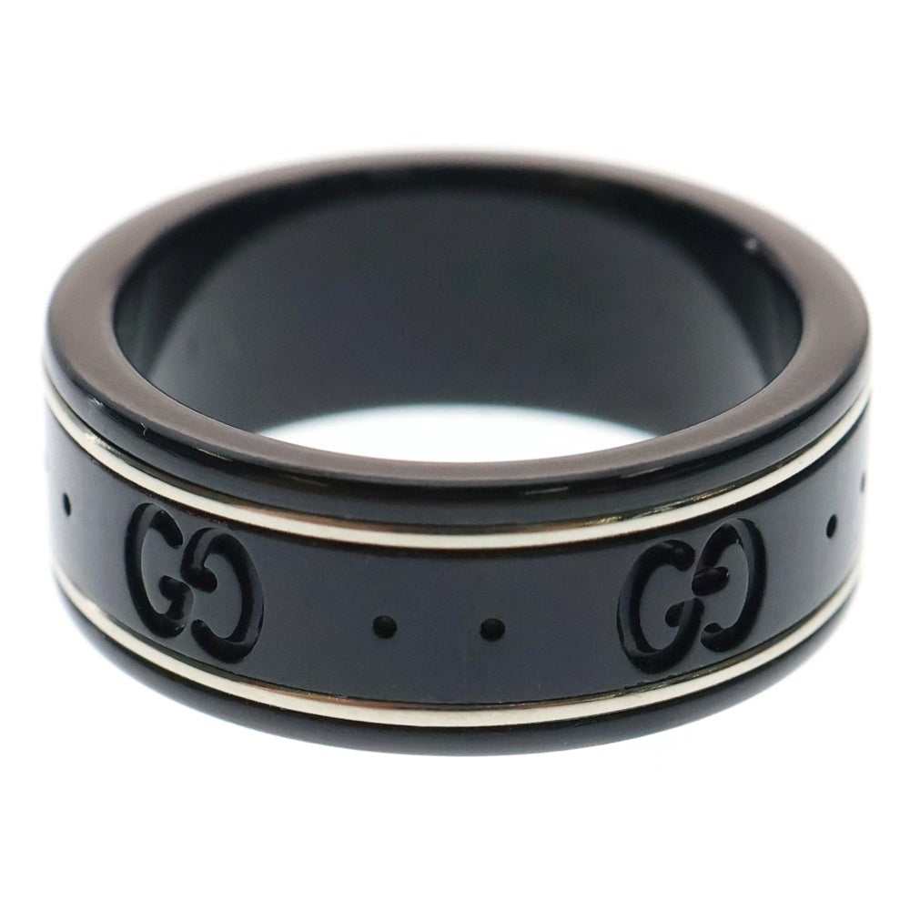 GUCCI(グッチ) GG アイコン シンバンド リング ブラック