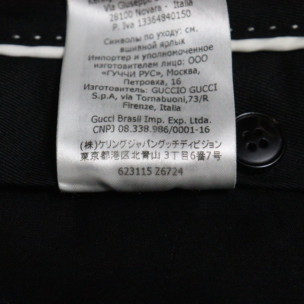 GUCCI(グッチ) ウール スラックス パンツ ブラック 623115 Z6724