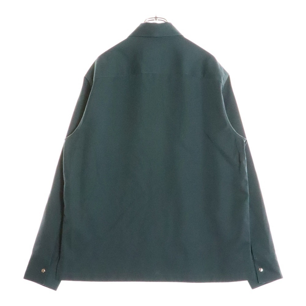 JIL SANDER(ジルサンダー) 22SS ウール ジップシャツ ブルゾン ジャケット シャツ グリーン JSMU601032MU20290021