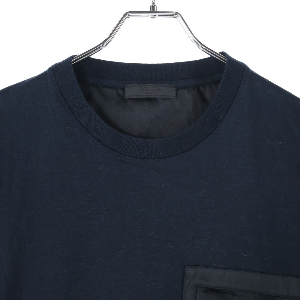 PRADA(プラダ) Re-Nylon T-Shirt リナイロン トライアングルロゴ 半袖Tシャツ ブラック UJN661 S202 1WQ5