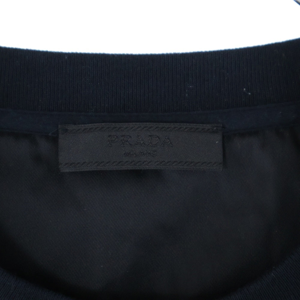 PRADA(プラダ) Re-Nylon T-Shirt リナイロン トライアングルロゴ 半袖Tシャツ ブラック UJN661 S202 1WQ5