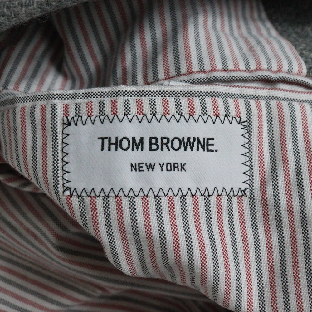 THOM BROWNE(トムブラウン) ウール フロントポケット ロング コート ジャケット グレー M0U575A-03793055