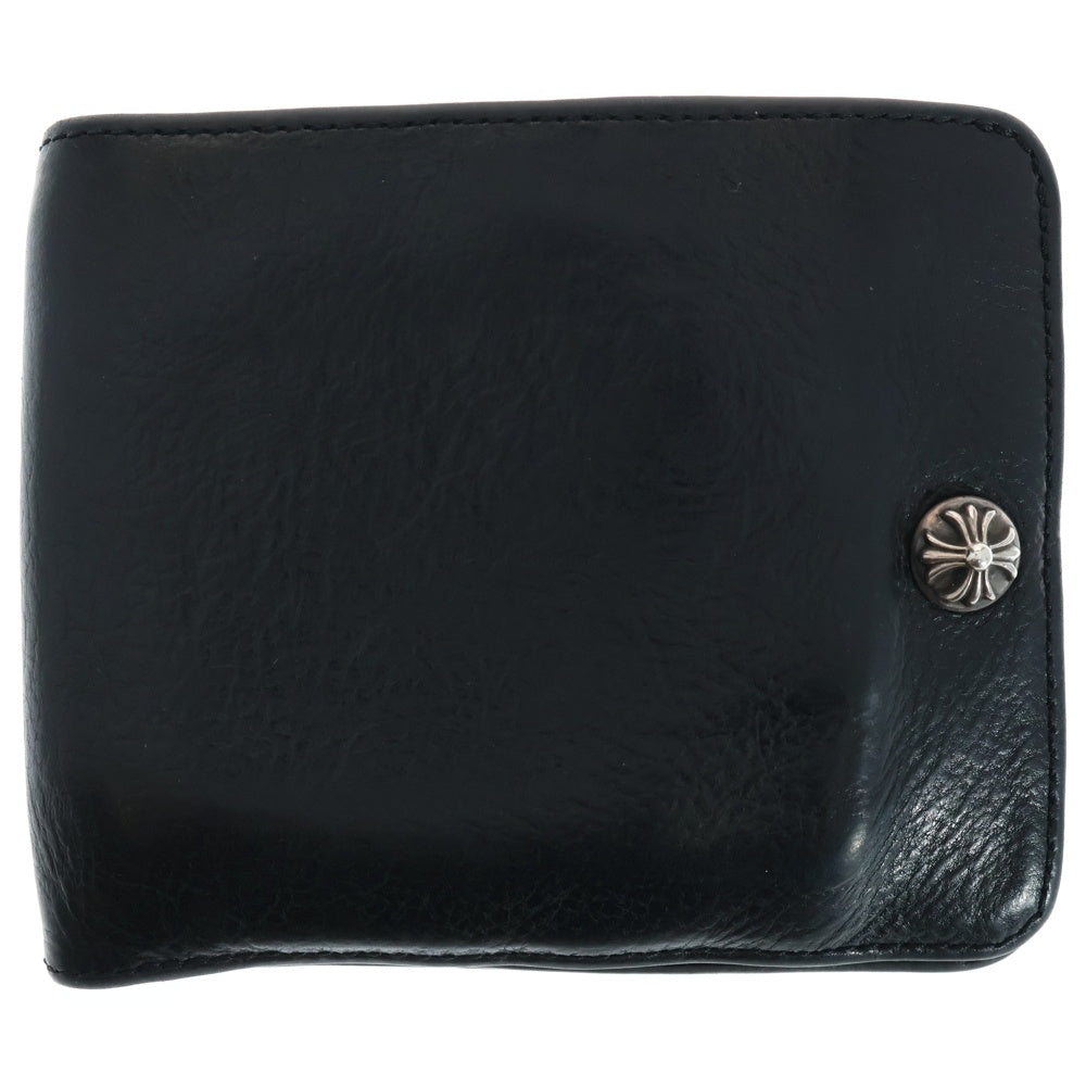 CHROME HEARTS(クロムハーツ) 1SNAP 1スナップ クロス ボールボタン レザーウォレット 財布 ブラック BCA361