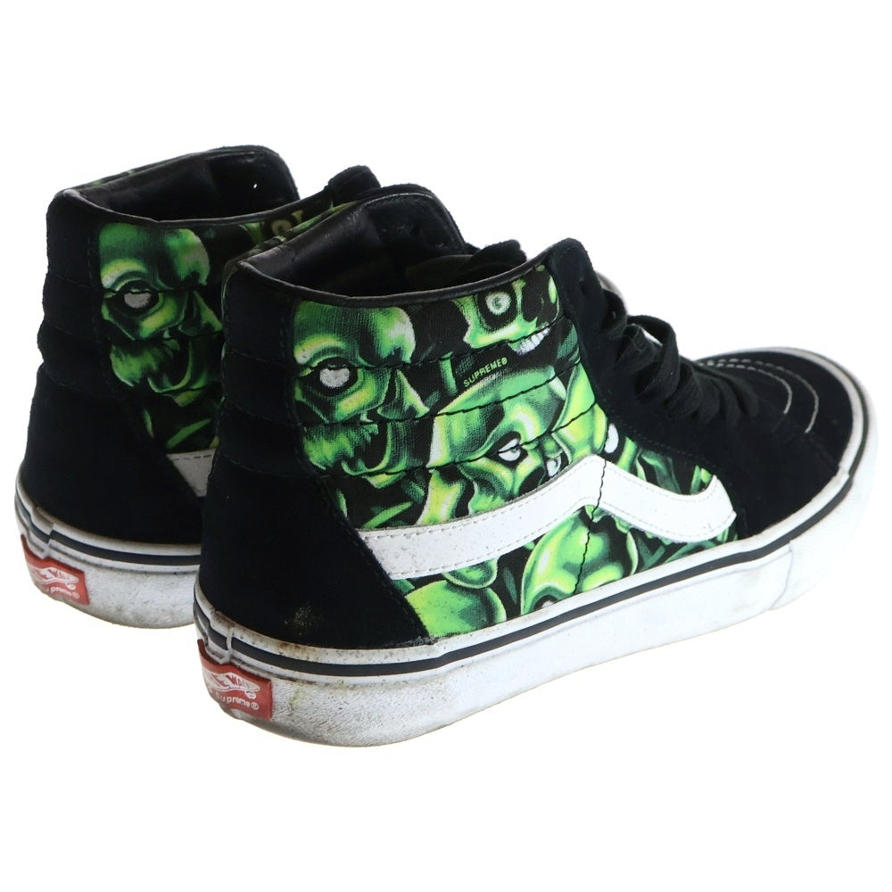 SUPREME(シュプリーム) 18SS ×VANS Skull Pile Sk8-Hi バンズ スカルパイル スケートハイ ハイカットスニーカー ブラック/グリーン US8.5/26.5cm