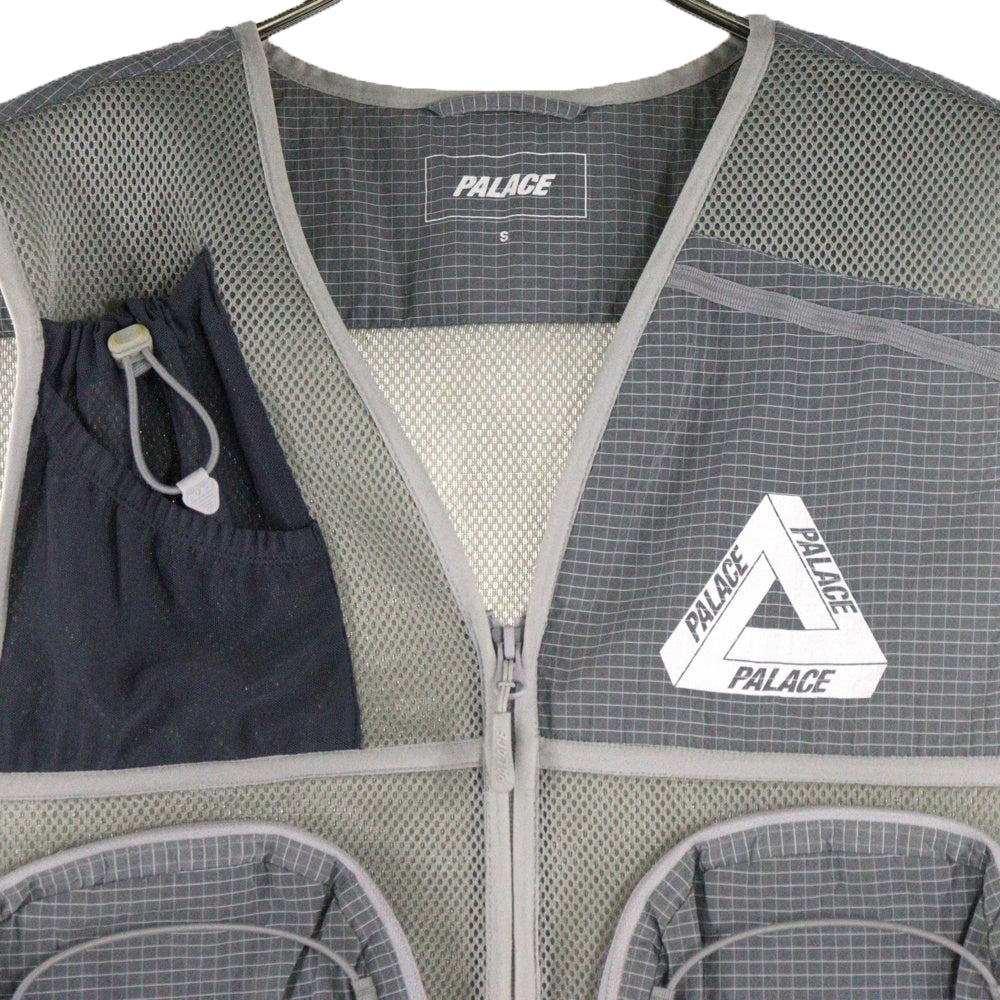Palace Skateboards(パレススケートボーズ) ジップアップ マルチポケット カーゴベスト グレー