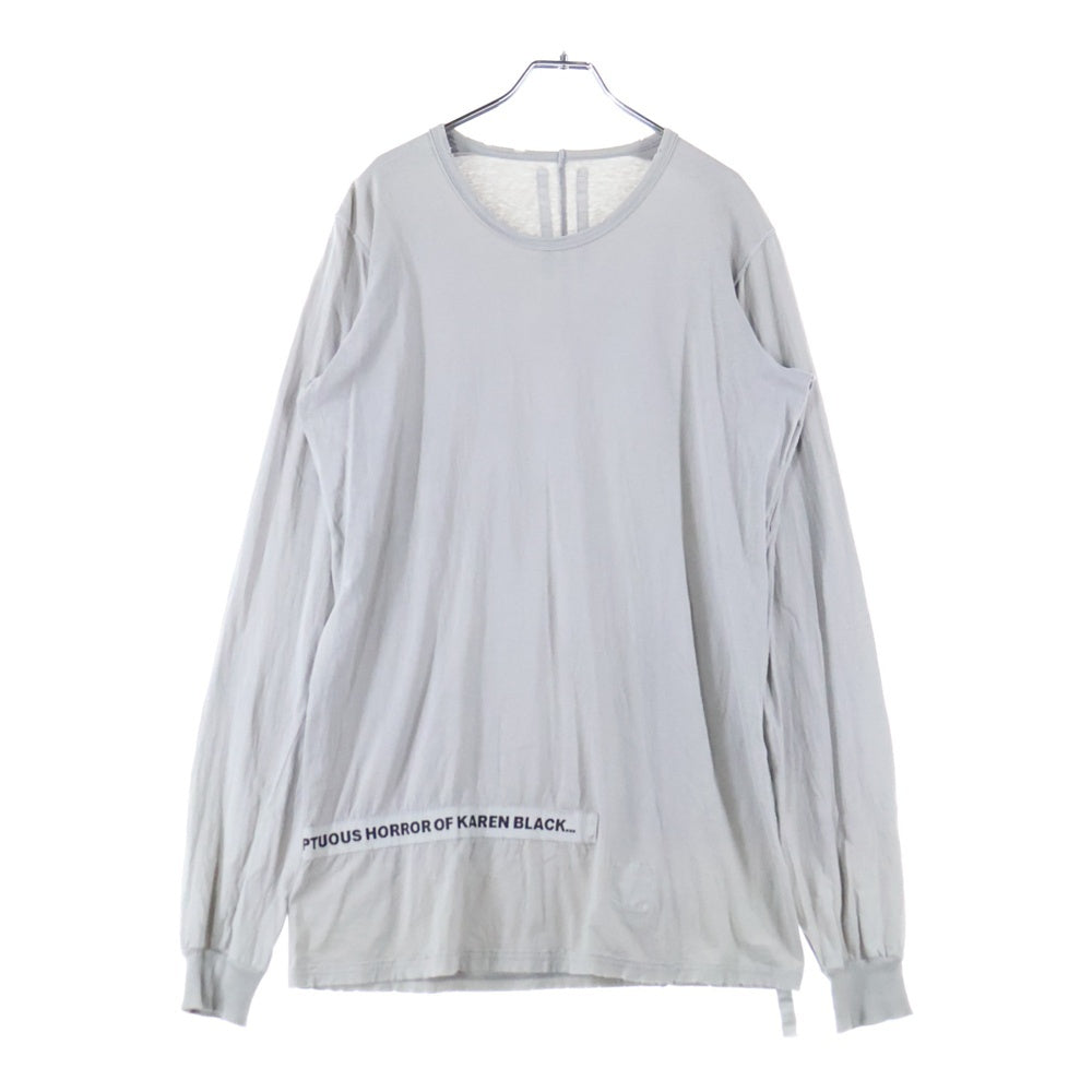 DRKSHDW(ダークシャドウ) OLMAR and MIRTA オルターアンドマリータ アンダーパッチデザイン 長袖Tシャツ グレー