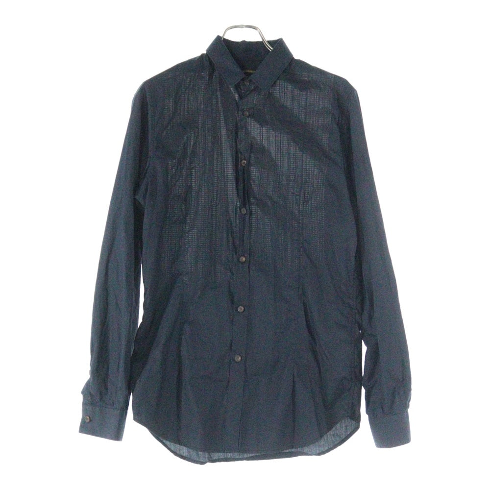 DIESEL BLACK GOLD(ディーゼルブラックゴールド) フロントドットデザイン 長袖シャツ ブラック