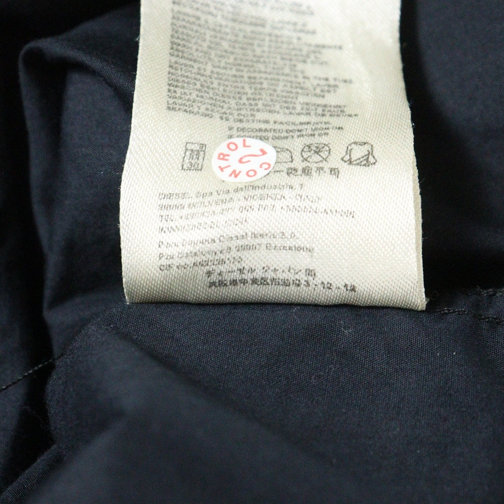 DIESEL BLACK GOLD(ディーゼルブラックゴールド) フロントドットデザイン 長袖シャツ ブラック