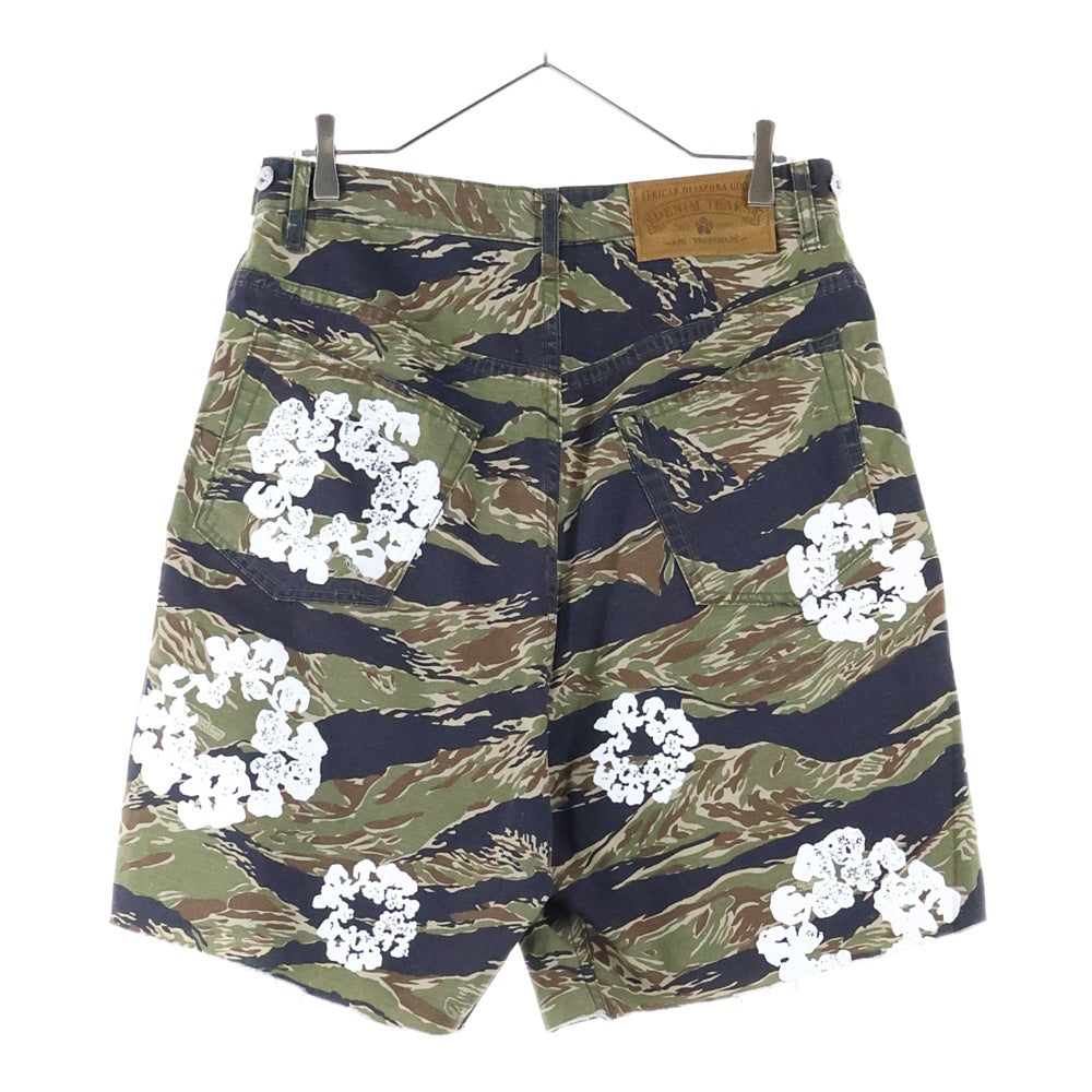 DENIM TEARS(デニムティアーズ) LASER WREATH Tiger Camo SHORT 総柄 カモフラ 迷彩 ショーツ ハーフパンツ カーキ