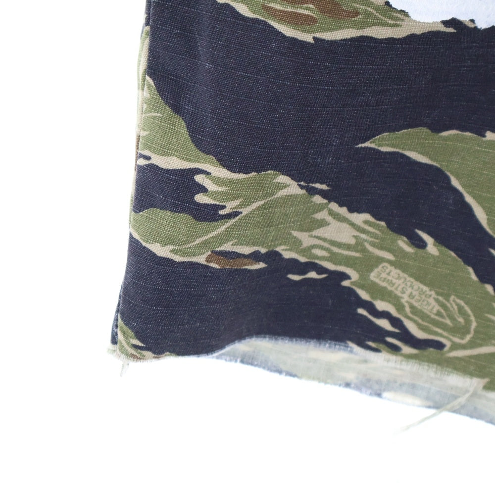 DENIM TEARS(デニムティアーズ) LASER WREATH Tiger Camo SHORT 総柄 カモフラ 迷彩 ショーツ ハーフパンツ カーキ