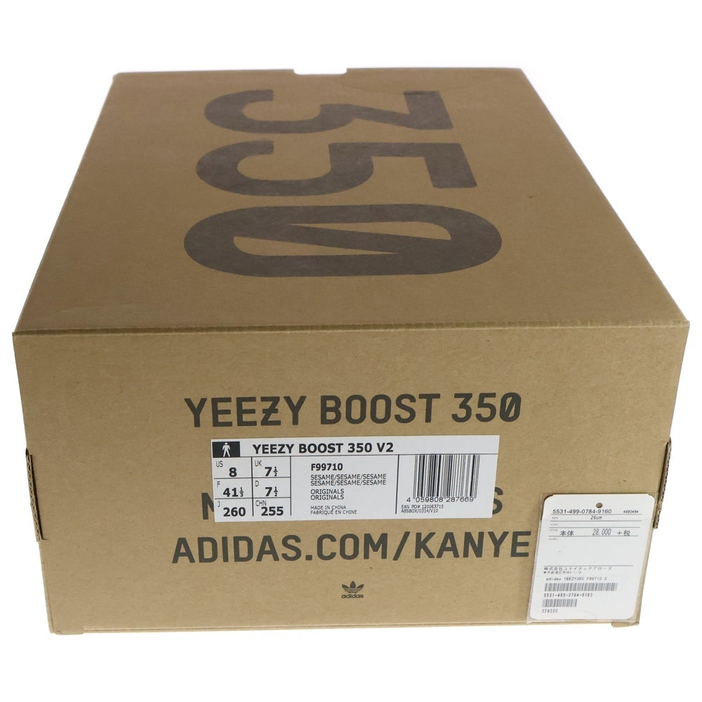 adidas(アディダス) YEEZY BOOST 350 V2 SESAME イージーブースト セサミ ローカットスニーカー グレー US8/26cm F99710