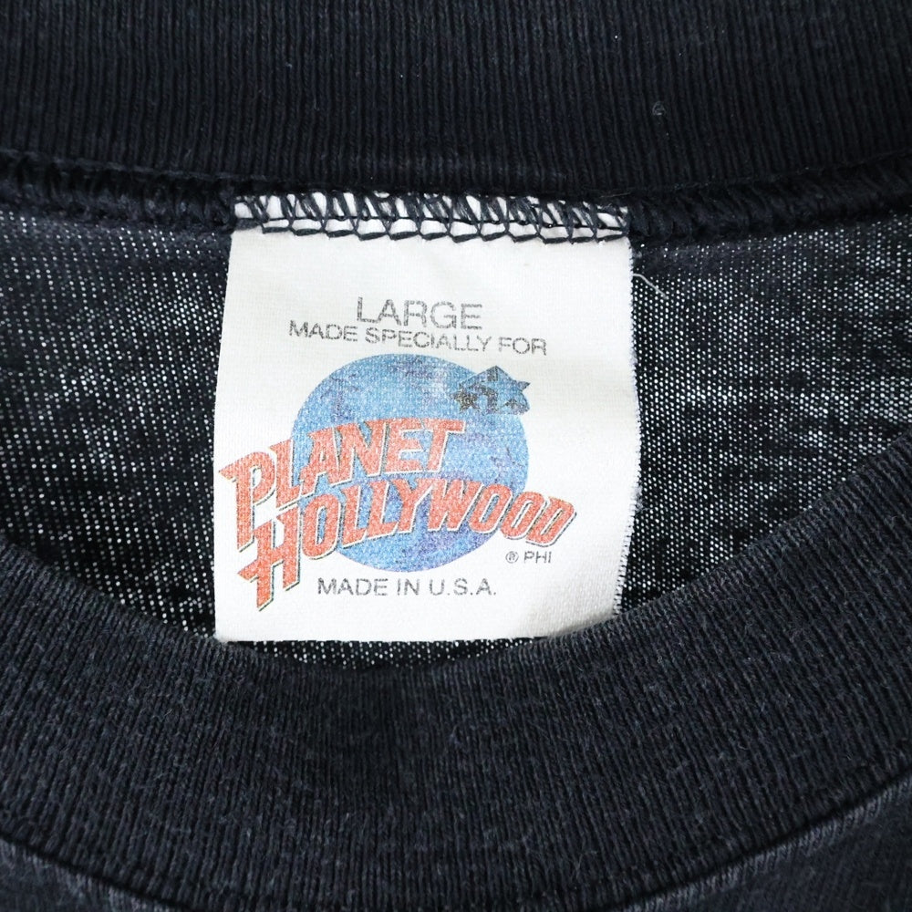 VINTAGE(ヴィンテージ) 90S VINTAGE PLANET HOLLYWOOD ヴィンテージ プラネットハリウッド 半袖Tシャツ カットソー ブラック
