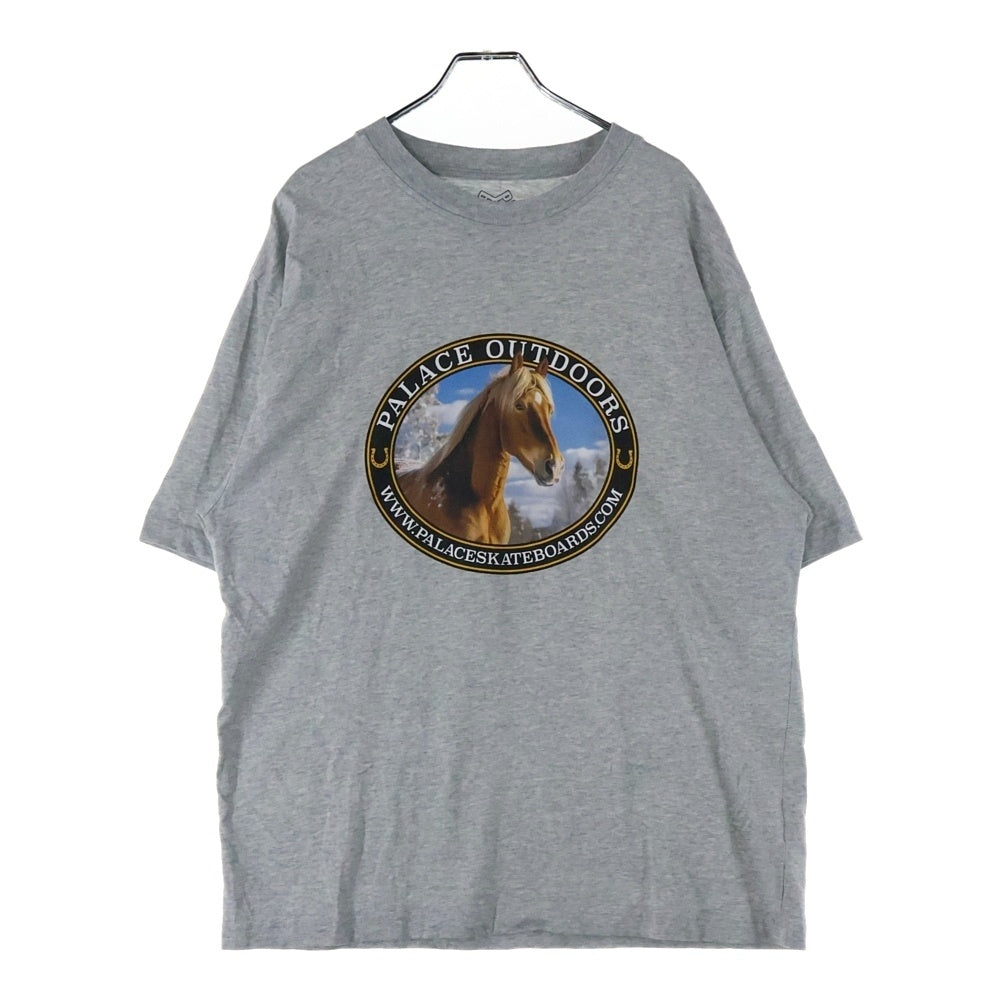 Palace Skateboards(パレススケートボーズ) EQUESTRIAN T-SHIRT フロント プリント 半袖Tシャツ カットソー グレー