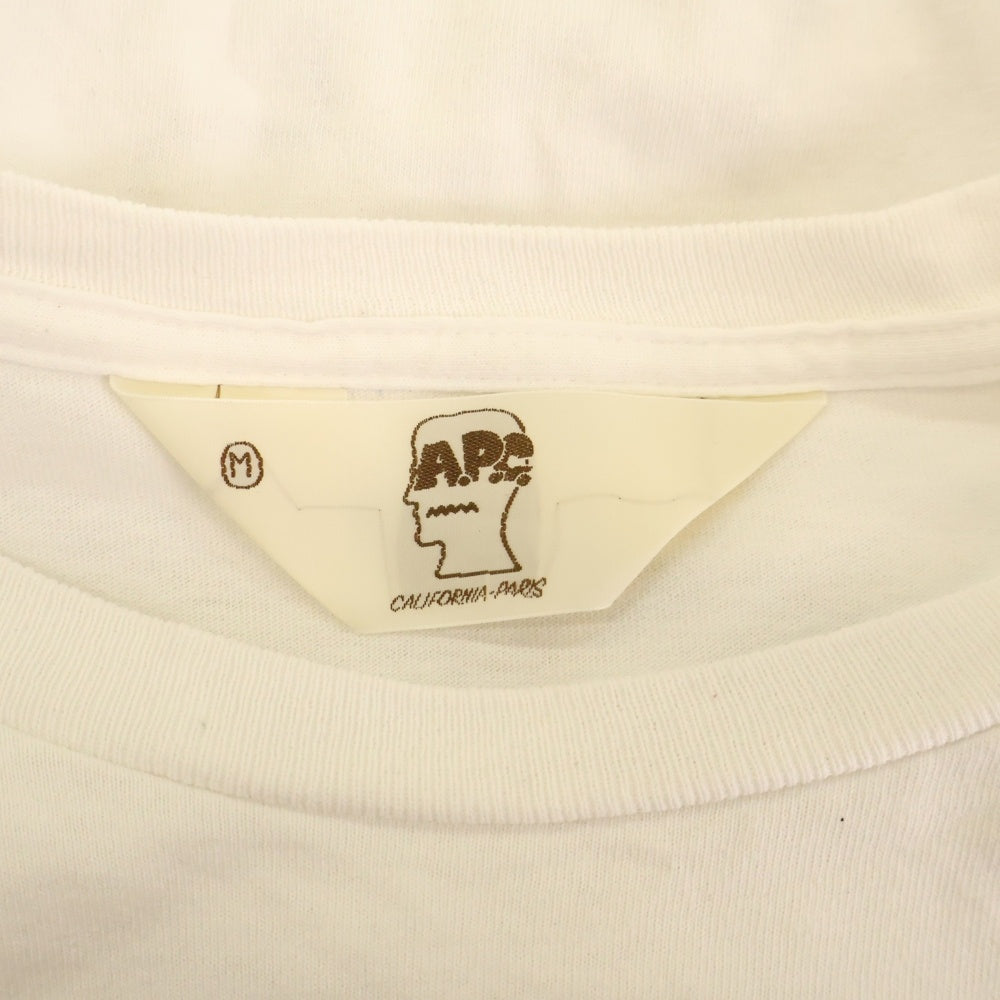 A.P.C(アーペーセー) ×BRAIN DEAD ブレインデッド フロントプリント半袖Tシャツ カットソー ホワイト