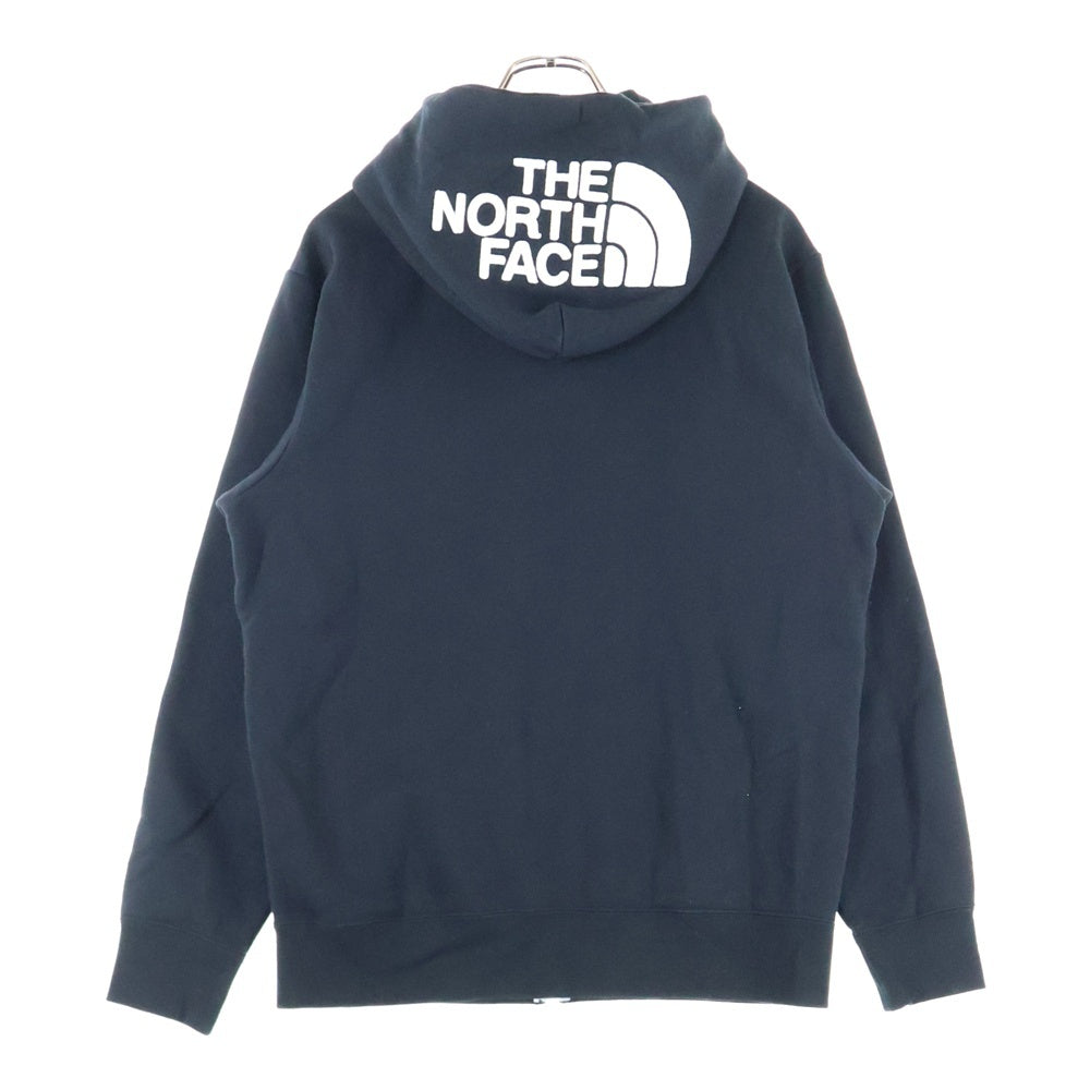 THE NORTH FACE(ザノースフェイス) フロントロゴ刺繍 ジップアップ パーカー ブラック NT12442