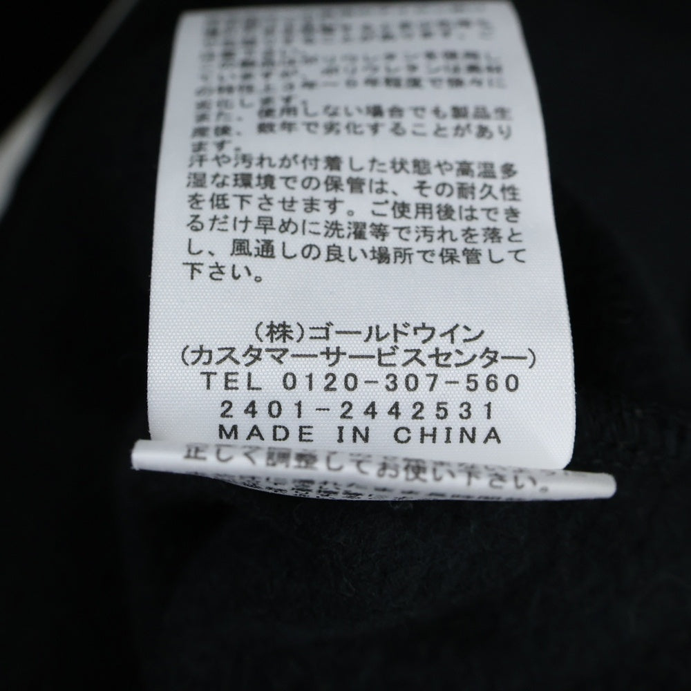 THE NORTH FACE(ザノースフェイス) フロントロゴ刺繍 ジップアップ パーカー ブラック NT12442