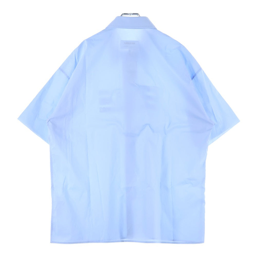 MM6 Maison Margiela(エムエムシックスメゾンマルジェラ) フロントペイントロゴ 半袖シャツ ブルー SH2DR0004