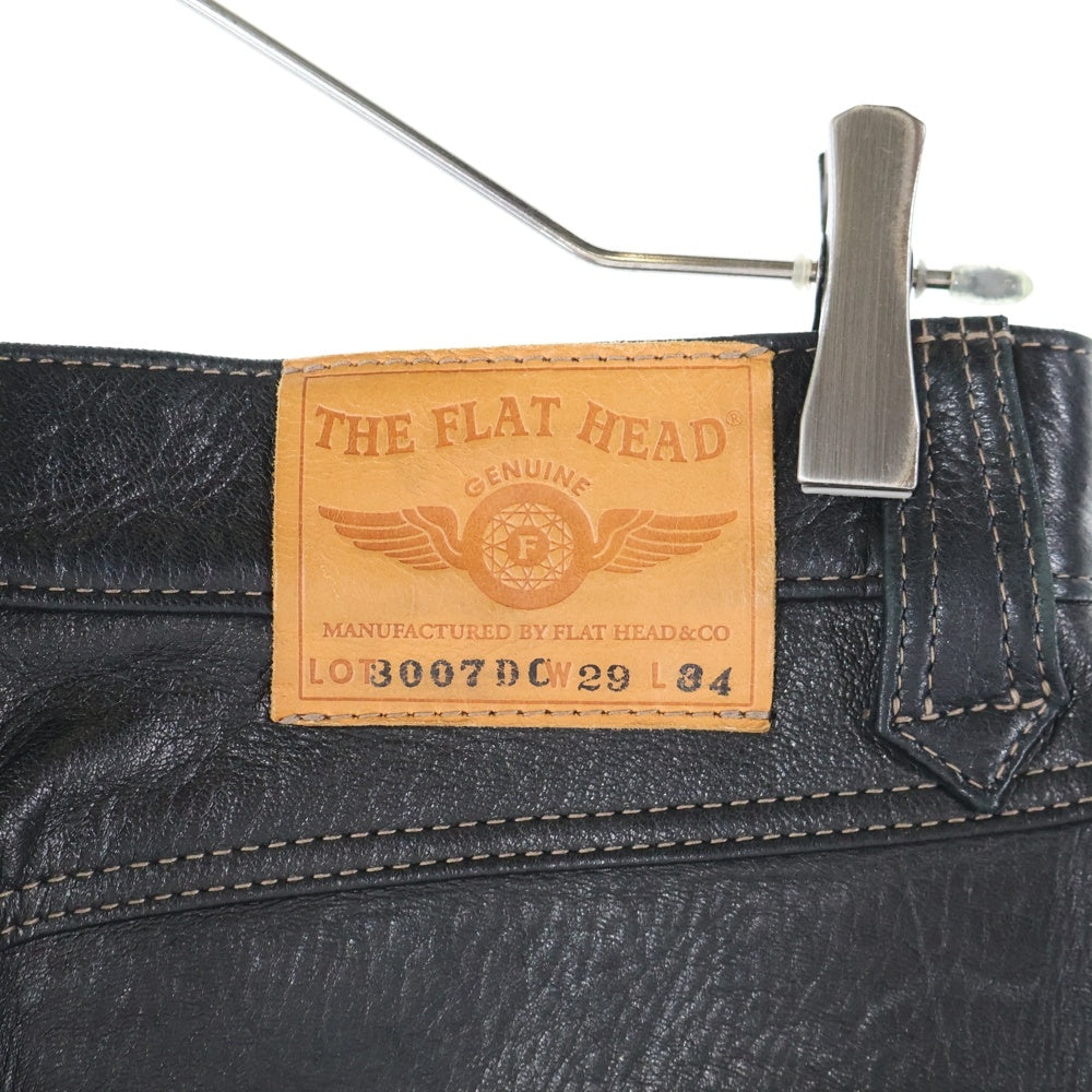 THE FLAT HEAD(フラットヘッド) 3007DC ディアスキン 鹿革 レザーパンツ ブラック