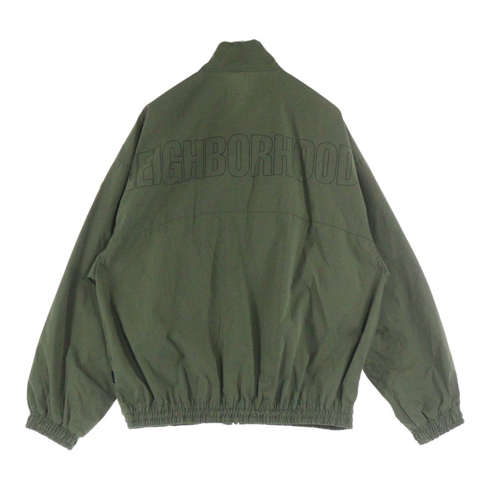 NEIGHBORHOOD(ネイバーフッド) 22SS バックロゴ ジップアップブルゾン ジャケット カーキ 221AQNH-JKM01