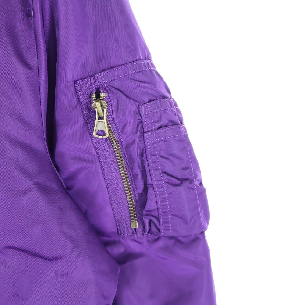SUPREME(シュプリーム) 21AW Hooded MA-1 ジップアップ フード付き ジャケット ブルゾン パープル
