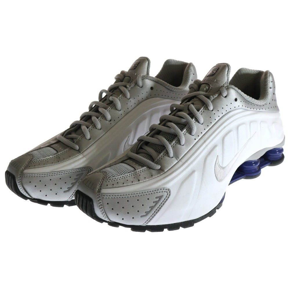 NIKE(ナイキ) SHOX R4 Metallic Silver ショックス ローカットスニーカー メタリックシルバー シルバー/ホワイト/ブルー US9.5/27.5cm HQ1988-102