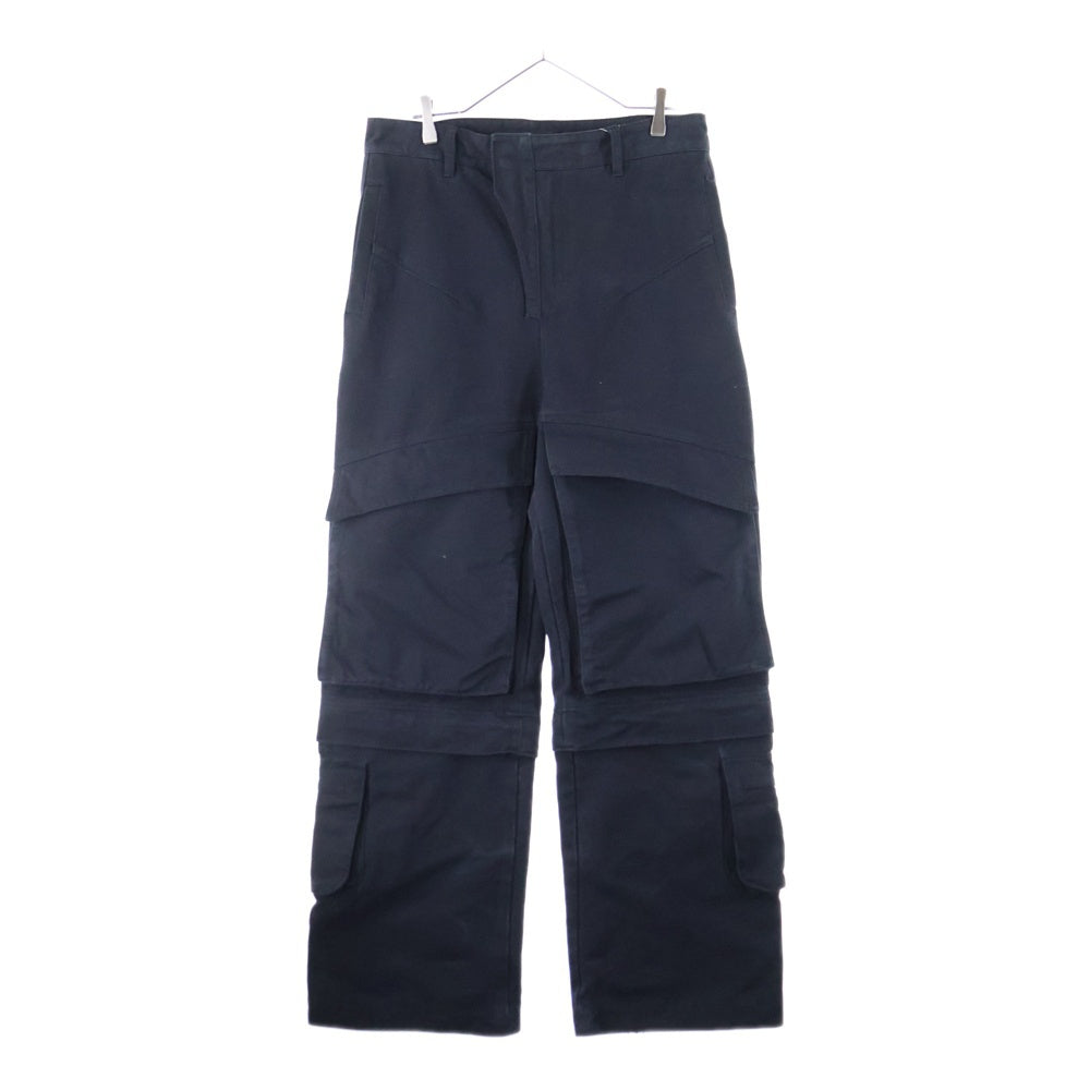 entire studios(エンタイア スタジオ) 2WAY Cargo Buggy Pants カーゴバギーパンツ ブラック ES2220 PO071